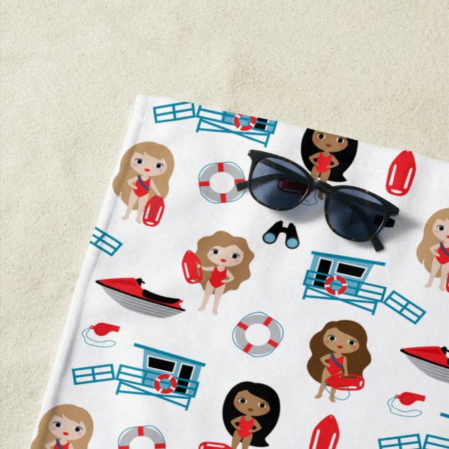 Serviette De Plage Gardien (En situation)