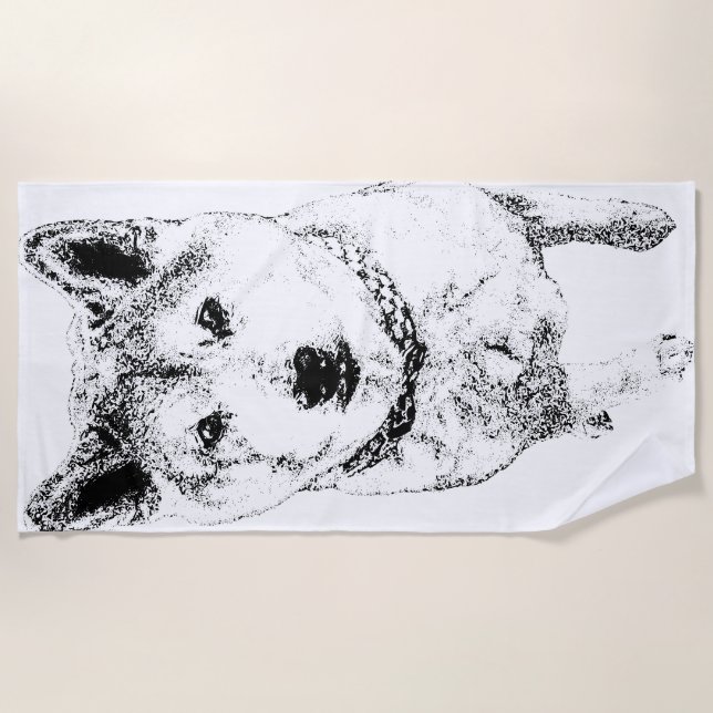 Serviette De Plage Gardien au repos (Devant)