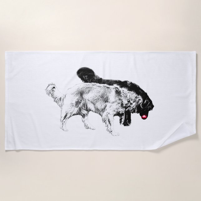 Serviette De Plage Gardiens de la lueur des lanternes (Devant)