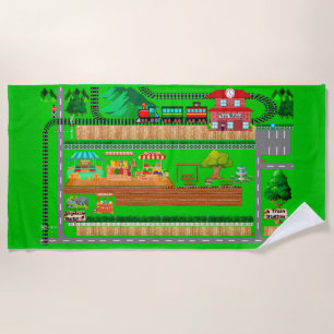 Serviette De Plage Gare de Cars Beach Towel