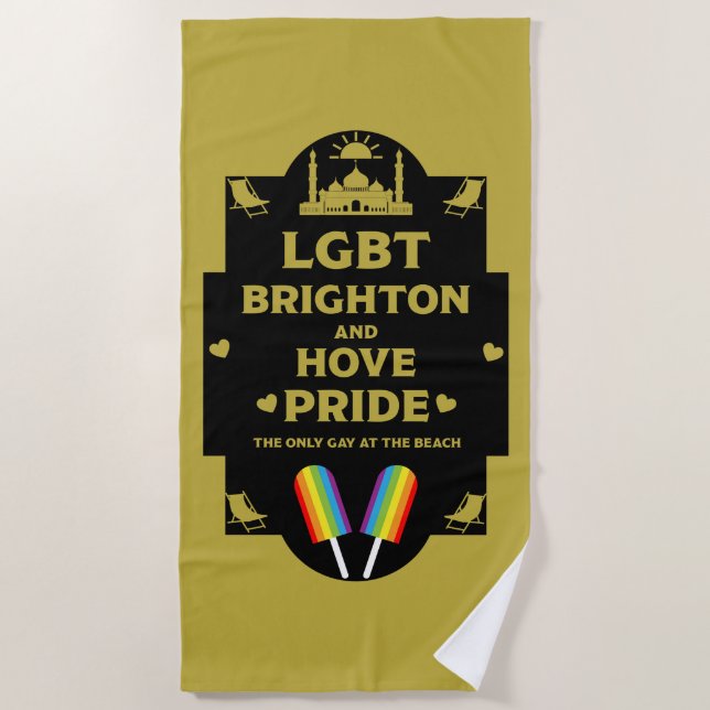 Serviette De Plage Gay pride Brighton (Devant)