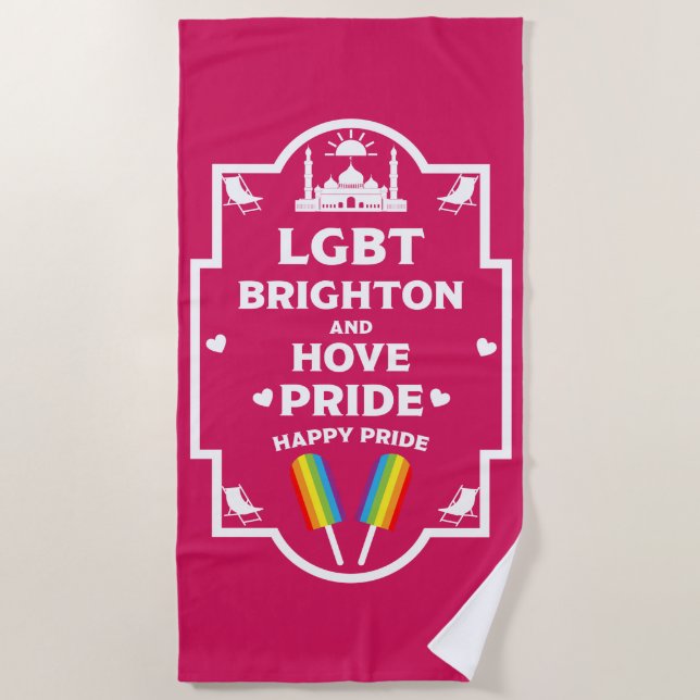 Serviette De Plage Gay pride Brighton (Devant)