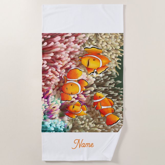 Serviette De Plage GB Beach Towel Clownfish (Devant)