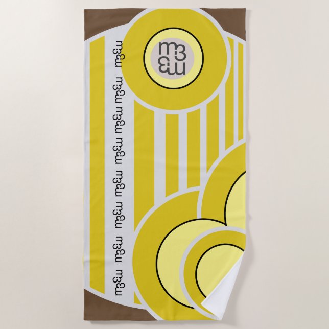 serviette de plage GELATO AL LIMONE | m3galleryStu (Devant)