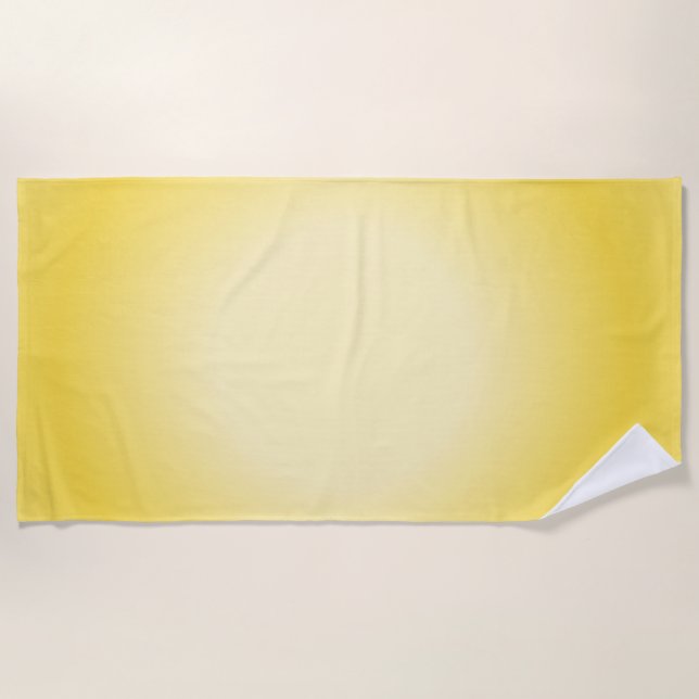 Serviette De Plage Gemini Aura Gradient, Gemini Zodiac, Aura Jaune (Devant)