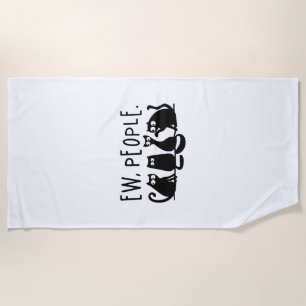 Serviette De Plage Gens dégoûtants chats noirs drôles miaou
