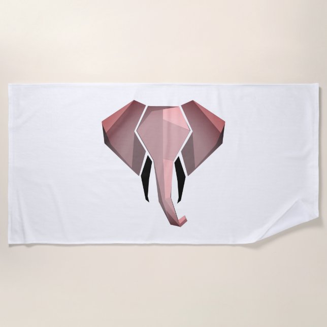Serviette De Plage Géométrie Tête d'éléphant (Devant)
