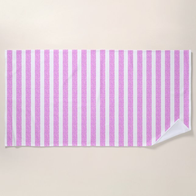 Serviette de plage géométrique rose (Devant)