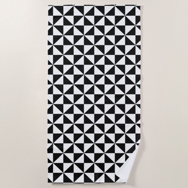 serviette de plage géométrique triangles (Devant)