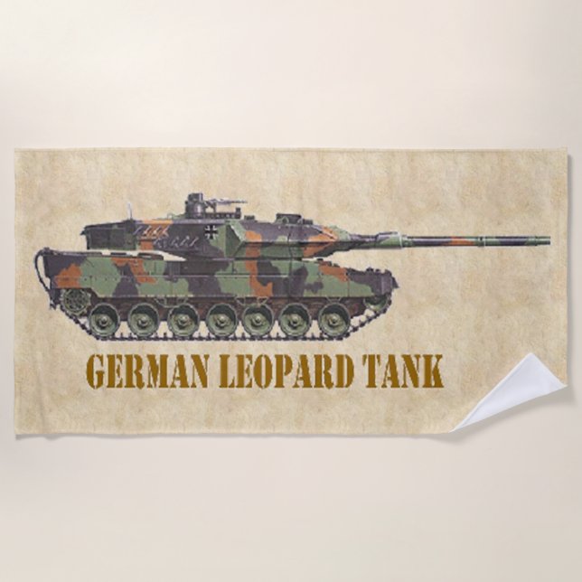 SERVIETTE DE PLAGE GERMAN LEOPARD TANK (Devant)
