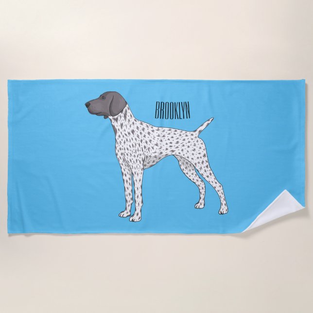 Serviette De Plage German Shorthred Pointer dog (Devant)