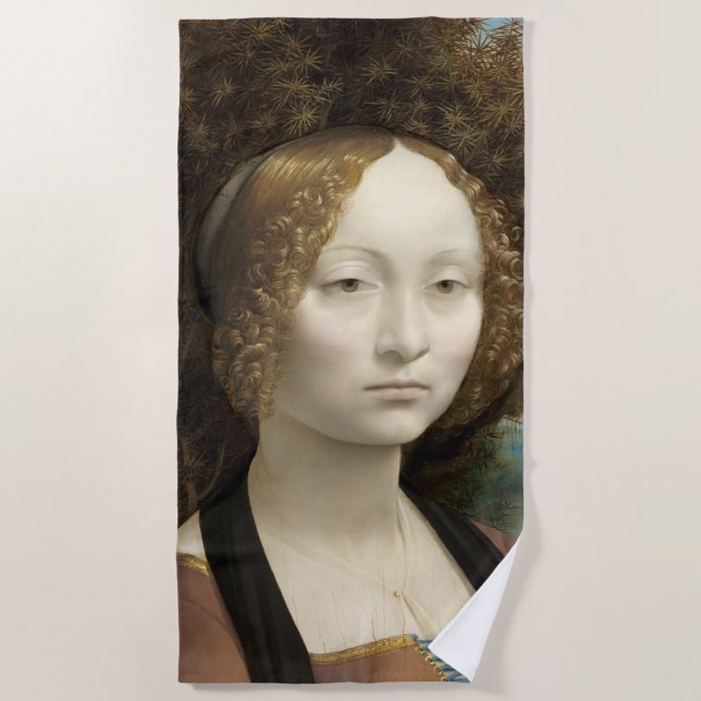 Serviette De Plage Ginevra de' Benci Leonardo da Vinci (Devant)