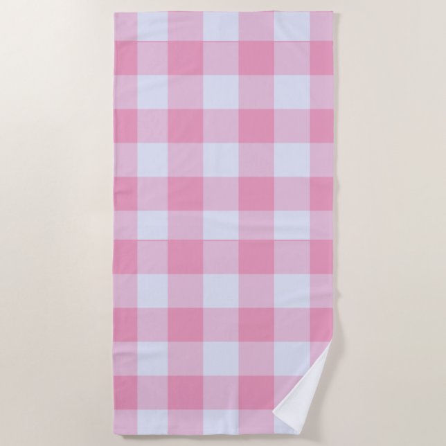 Serviette De Plage Gingham Pré Classique Moderne (Devant)