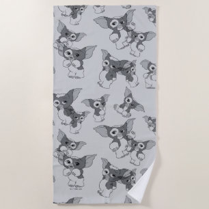 Serviette De Plage Gizmo Motif noir et blanc