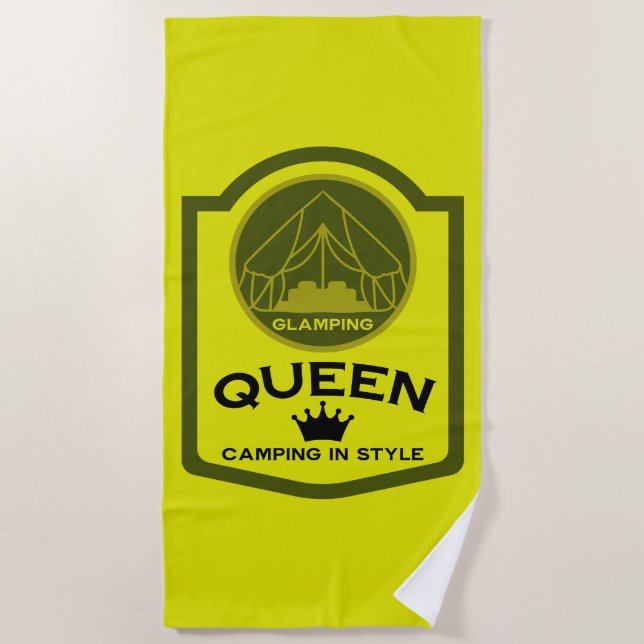 Serviette De Plage Glamping Queen Camping En Style (Devant)