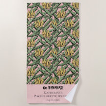 Go Bananes bananes roses et Feuilles tropicaux