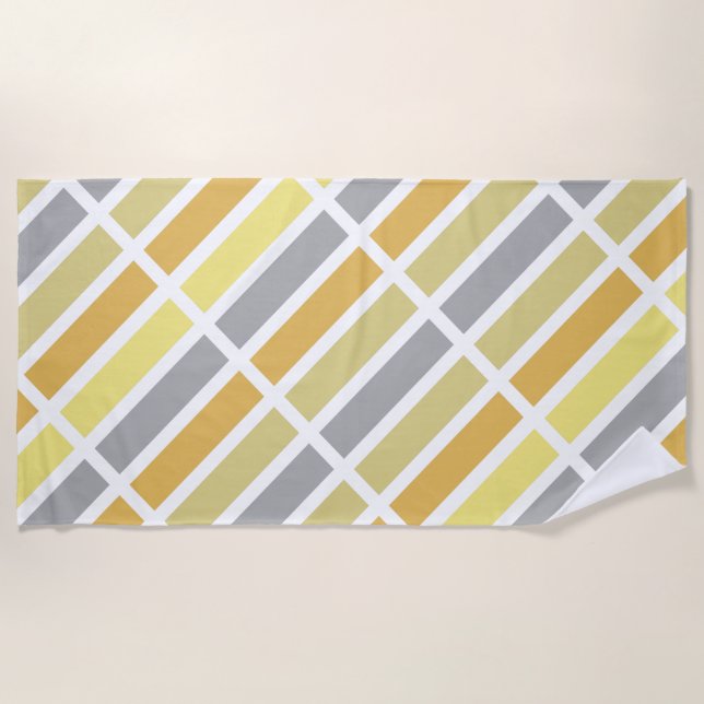 Serviette De Plage Gold Silver Bronze Metal Hues (Devant)
