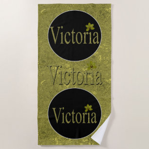 Serviette De Plage Golden Flecks Victoria Nom Design,