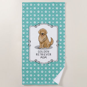 Serviette De Plage Golden Retriever Maman - Chien Maman