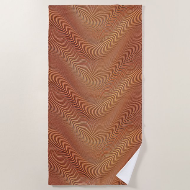 Serviette de plage Golden Waves (Devant)