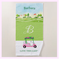 Golf Amusement Parcours Panier Nom Monogramme