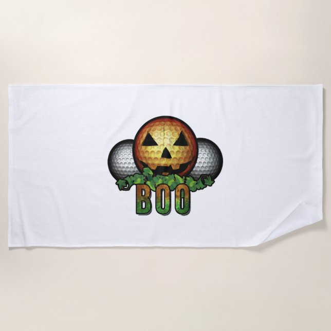Serviette De Plage Golf Club Parcours Halloween Golfer Retirement Cad (Devant)
