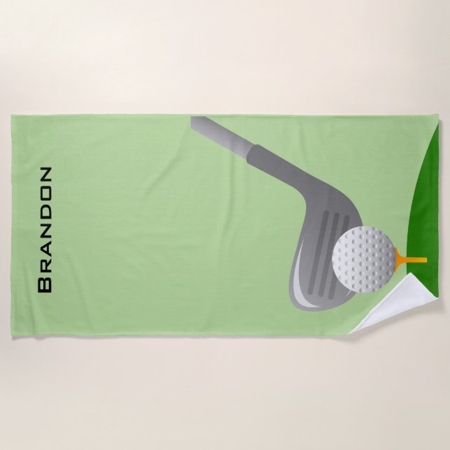 Serviette De Plage Golf Design Beach Towel (Devant)