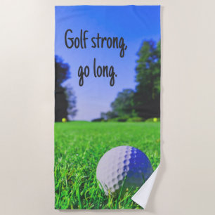 Serviette De Plage Golf fort aller longue pelouse balle de golf