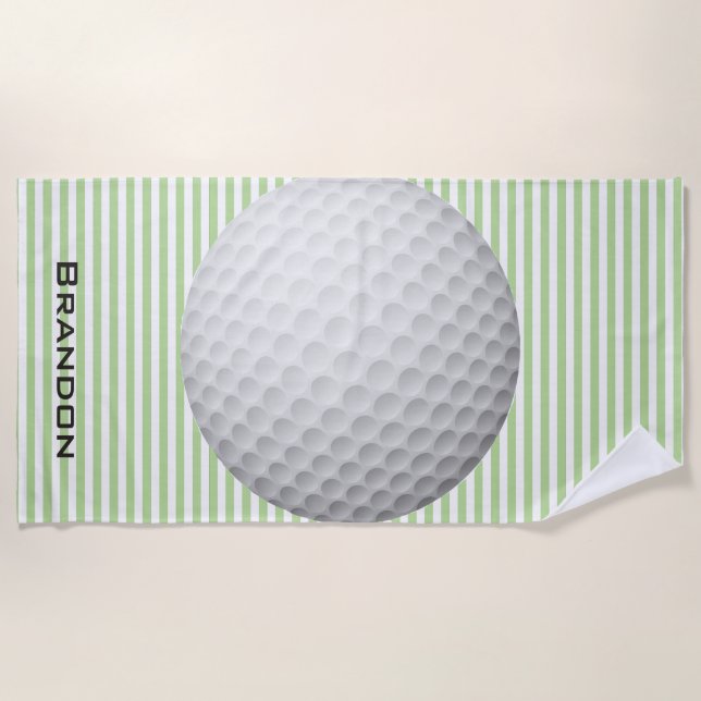 Serviette De Plage Golf Stripes Design Plage Serviette (Devant)