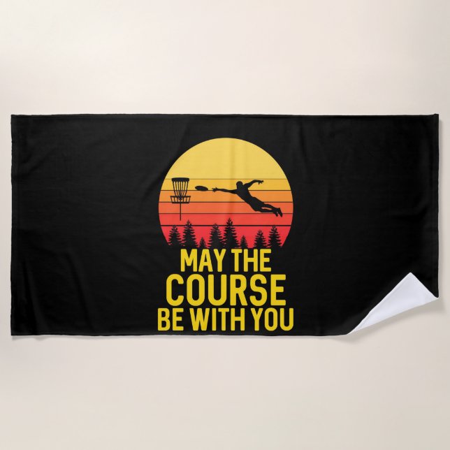 Serviette De Plage Golf sur disque avec vous (Devant)