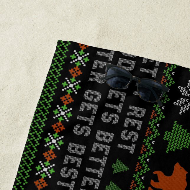 Serviette De Plage Good Better Best Never Let It Rest Christmas Quote (En situation)