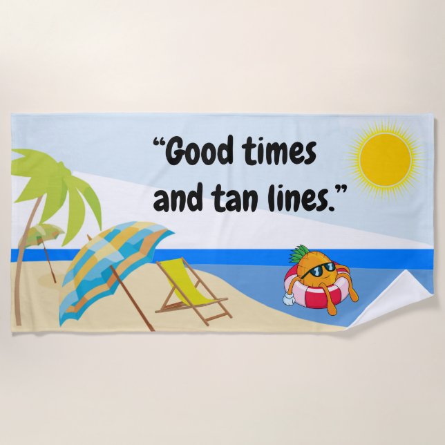 Serviette de plage "Good Times" (Devant)