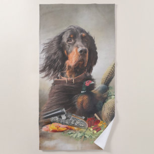 Serviette De Plage Gordon setter avec faisans, Art