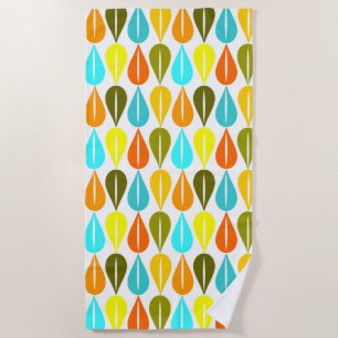 Serviette De Plage Gouttelettes Rétro