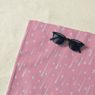 Serviette De Plage Gouttes de pluie qui tombent Mignon Jour de pluie 