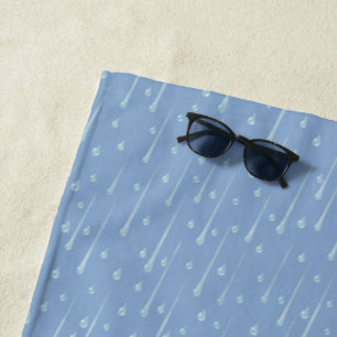 Serviette De Plage Gouttes de pluie qui tombent Mignonne Journée pluv