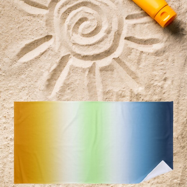 Serviette De Plage Gradient AroAce Agender Pride (Créateur téléchargé)