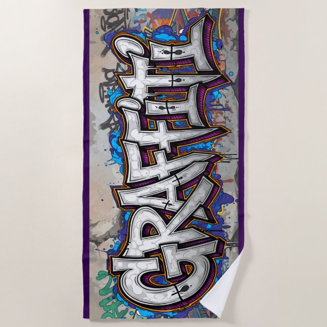 Serviette De Plage Graffiti (Devant)
