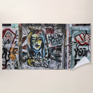 Serviette De Plage Graffiti Moderne Cool urbain Art de rue