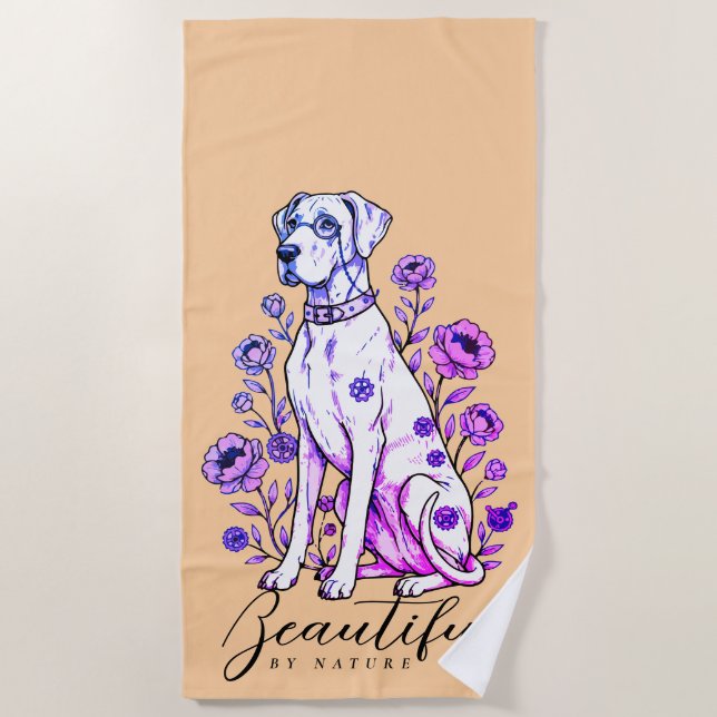 Serviette De Plage Grand Danois Steampunk   (Devant)