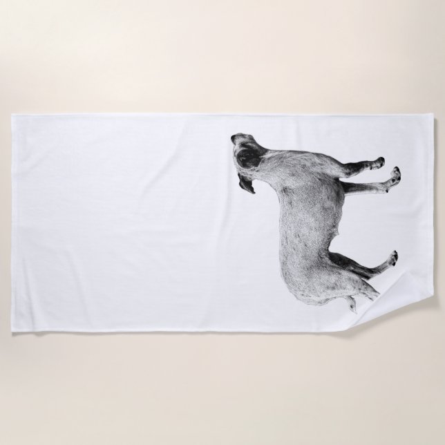 Serviette De Plage Grand Ombre, regard brillant (Devant)