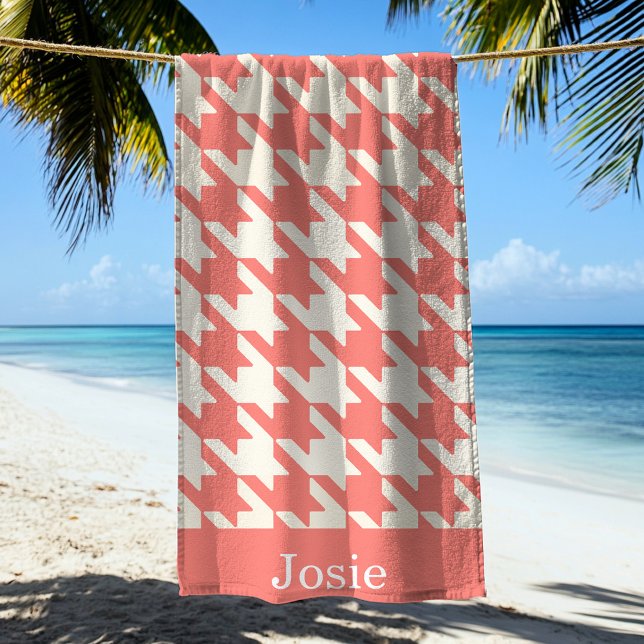 Serviette De Plage Grand pied de Motif Candy rose (Créateur téléchargé)