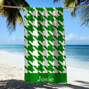 Serviette De Plage Grand pied de Motif Lime Green