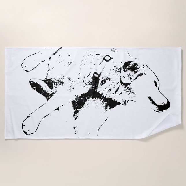 Serviette De Plage Grande Étendue au bord du rivage (Devant)