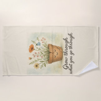 Serviette De Plage Grandir à travers ce que vous traversez