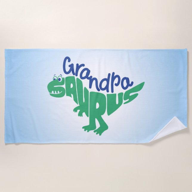 Serviette De Plage Grandpa Saurus Graphisme (Devant)