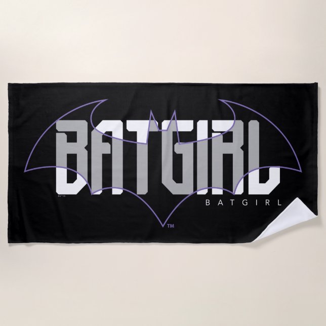 Serviette De Plage Graphique de nom haute technologie Batgirl (Devant)