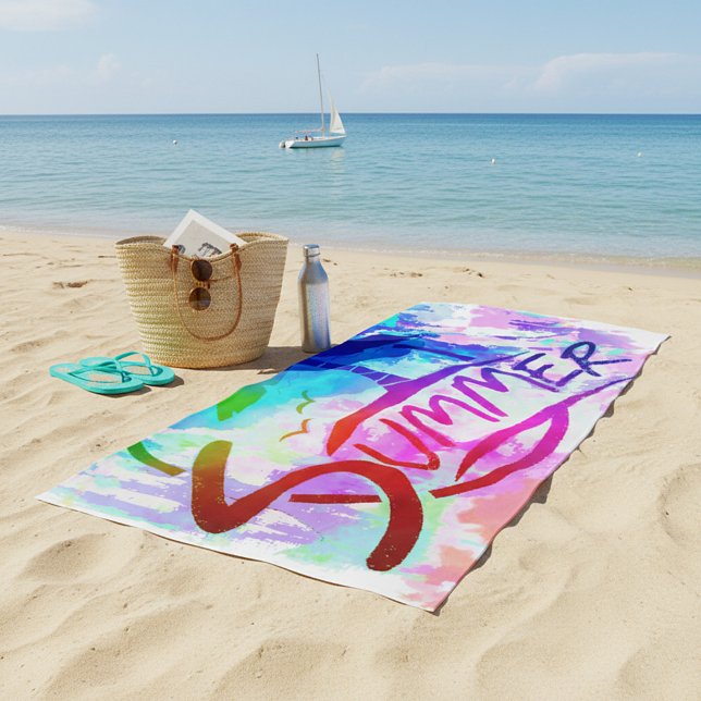 Serviette De Plage Graphique d'été  (Créateur téléchargé)