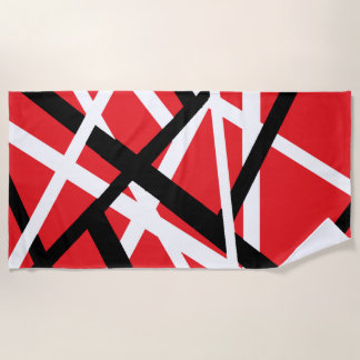 Serviette De Plage Graphique noir, rouge et blanc