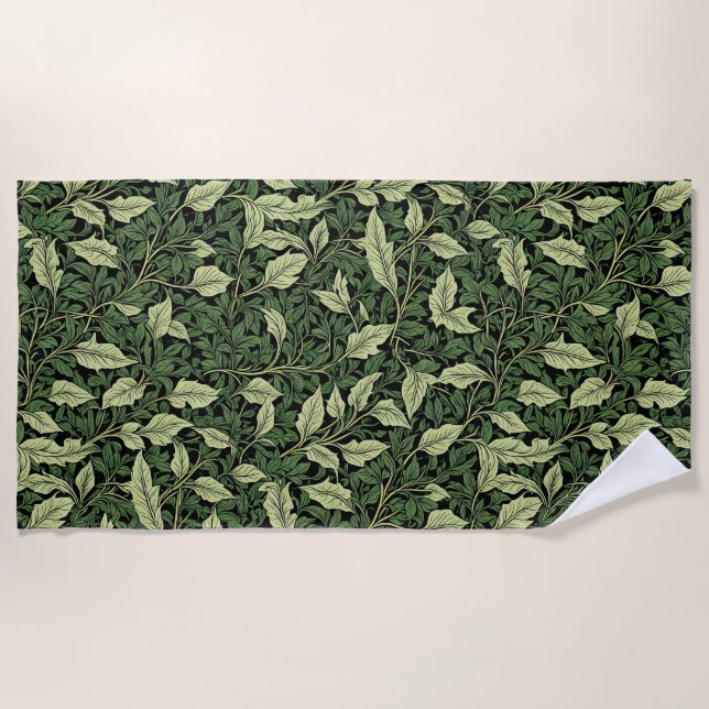 Serviette De Plage Grappe de vignes dans les nuances de vert (Devant)